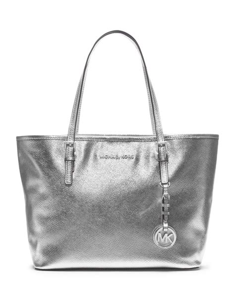 michael kors silver tote